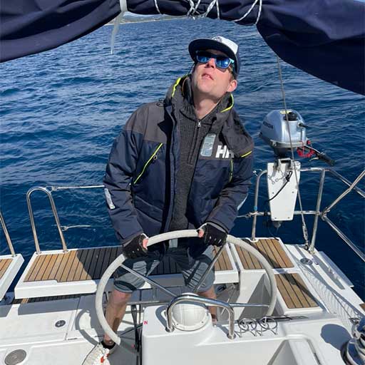 sailor watching into the sails